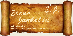 Elena Jankelin vizit kartica